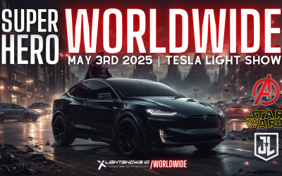 World Wide ComicCon Tesla LightShow – 3 mei 2025
