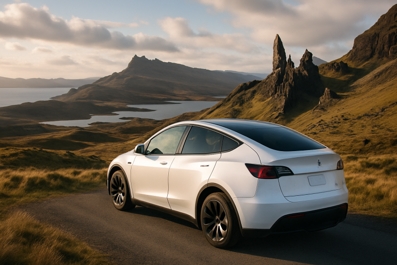 Tesla in Isle of Skye Sctoland